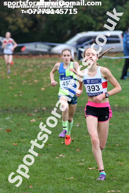 Girls under-15s British Athletics Liverpool Cross Challenge, Sefton Park, Liverpool. Photo:  David T. Hewitson/Sports for All Pics